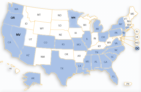 Map of the United States