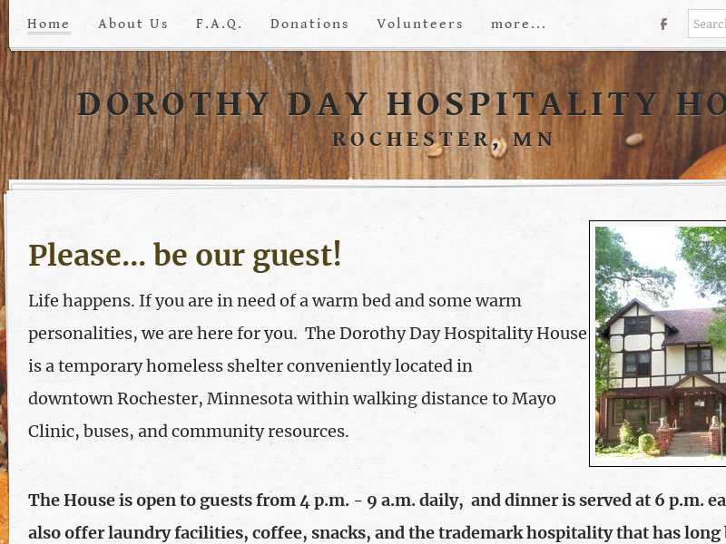 Dorothy Day Hospitality House Temporary Homeless Shelter