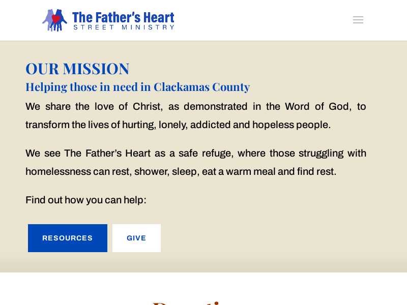 The Father's Heart Ministry Day Shelter