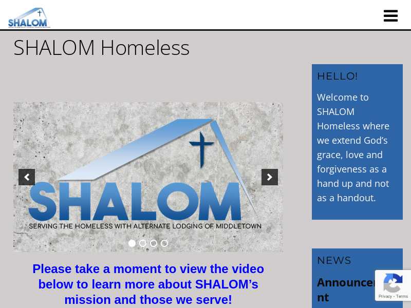 SHALOM - Serving the Homeless with Alternate Lodging Of Middletown