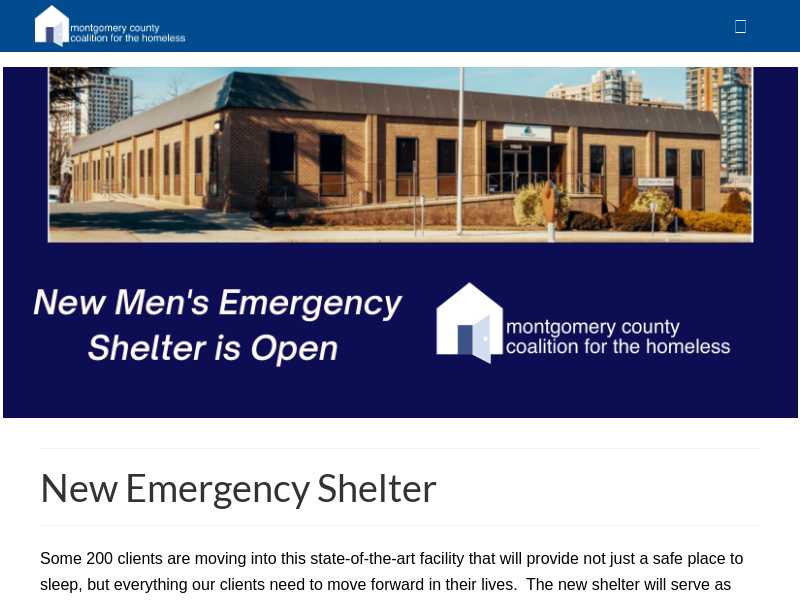 Home Builders Care Assessment Center (HBCAC) Men's Emergency Shelter