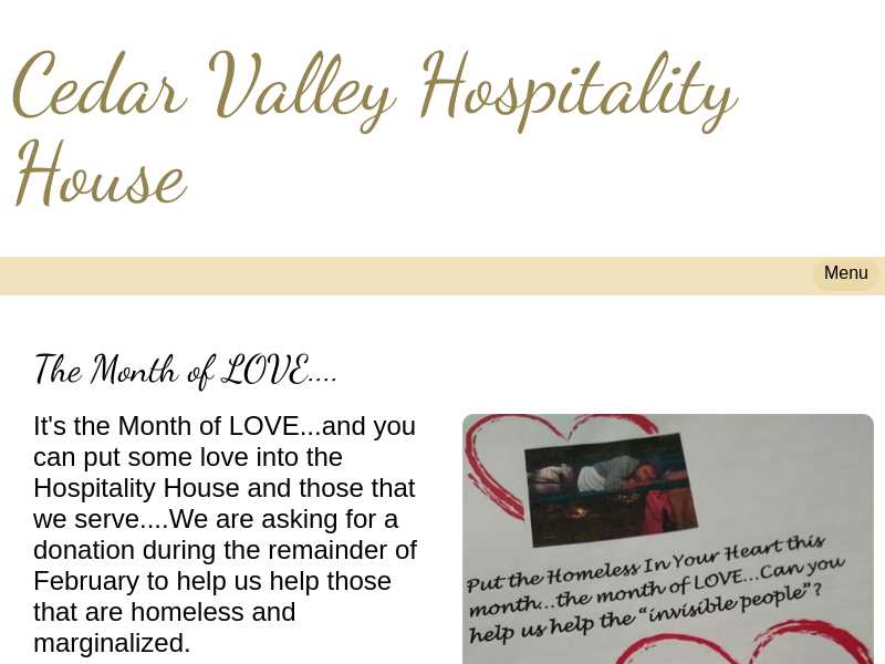 Cedar Valley Hospitality House