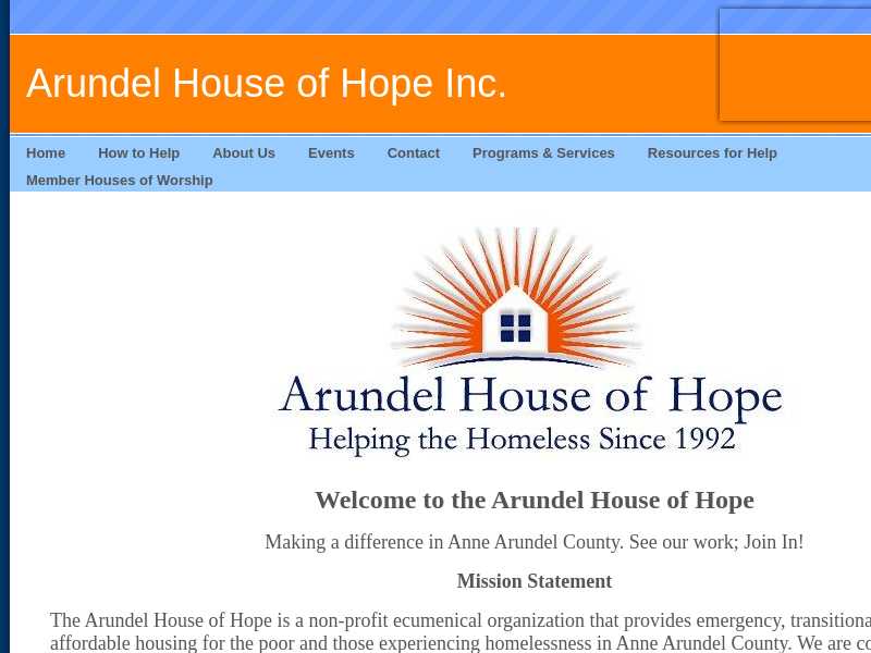 Arundel House of Hope, Day Resource Center 514 North Crain Highway