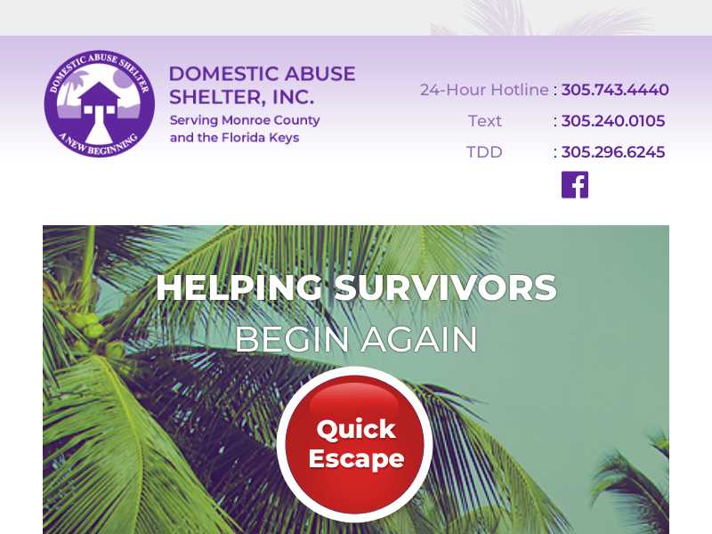 Domestic Abuse Shelter of The Florida Keys P.O. Box 522696, Marathon