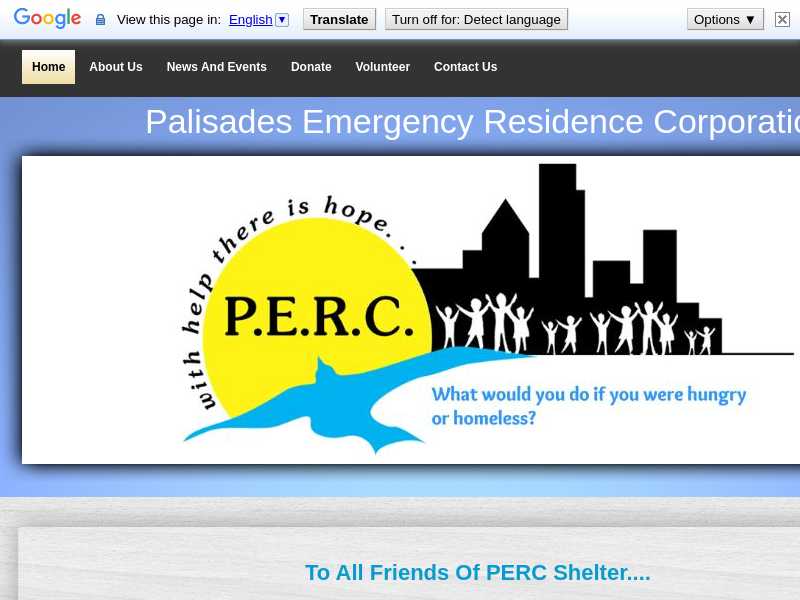 PERC Shelter - Emergency Homeless Housing