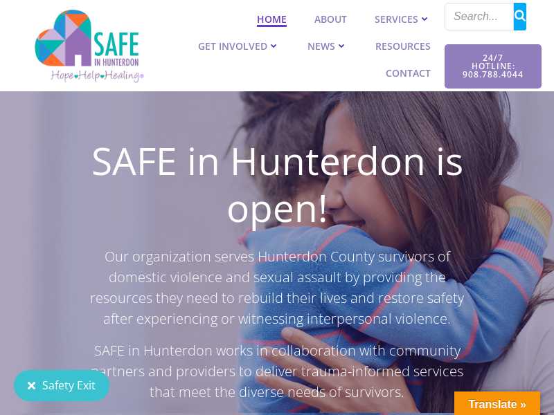 SAFE in Hunterdon Women's Domestic Violence Shelter