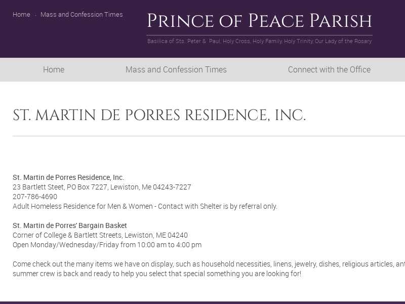 St. Martin De Porres Residence Inc.