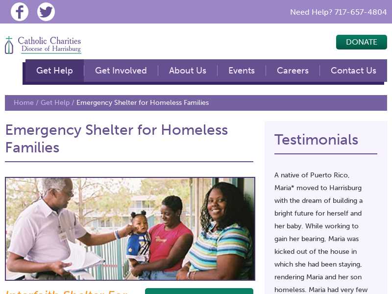 Catholic Charities Emergency Shelter for Homeless Families