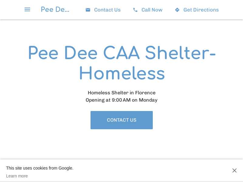 PDCAA Shelter for the Homeless