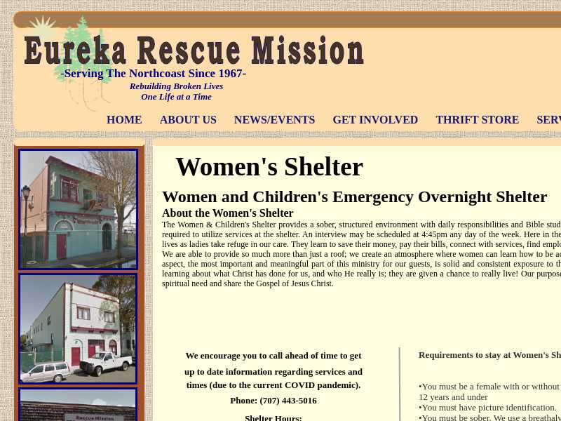 Euroka Rescue Mission Women and Children Shelter