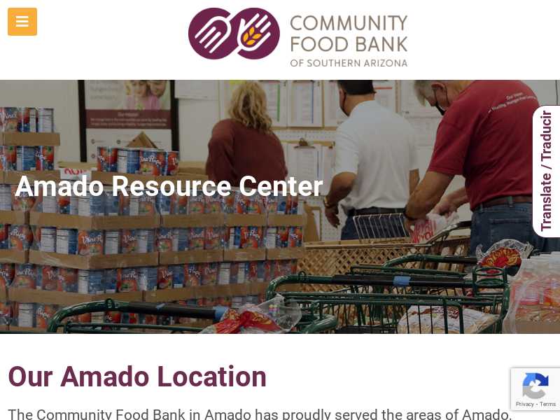 Community Food Bank Amado 28720 S Nogales Hwy, Amado, AZ