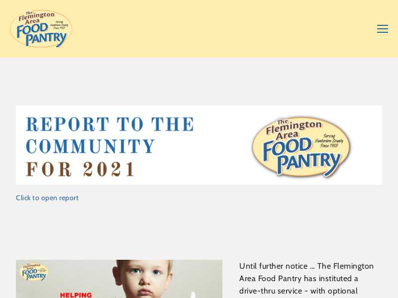 Flemington Area Food Pantry 154 Route 31 North, Flemington, NJ