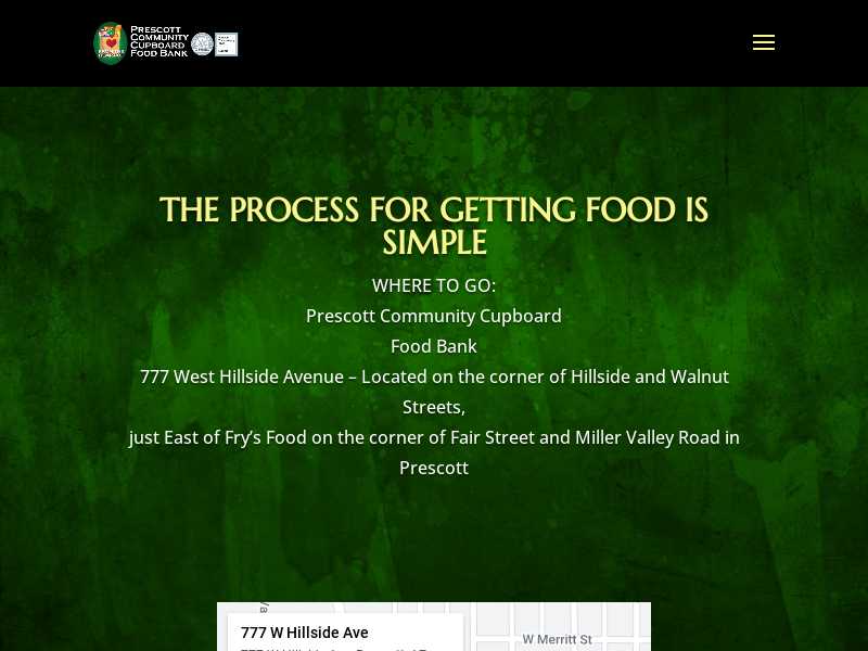 Prescott Community Cupboard Food Bank 777 W. Hillside Ave , Prescott, AZ