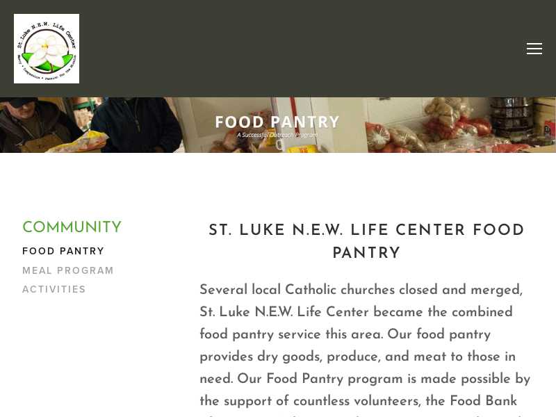 St. Luke N.E.W. Life Center Food Pantry