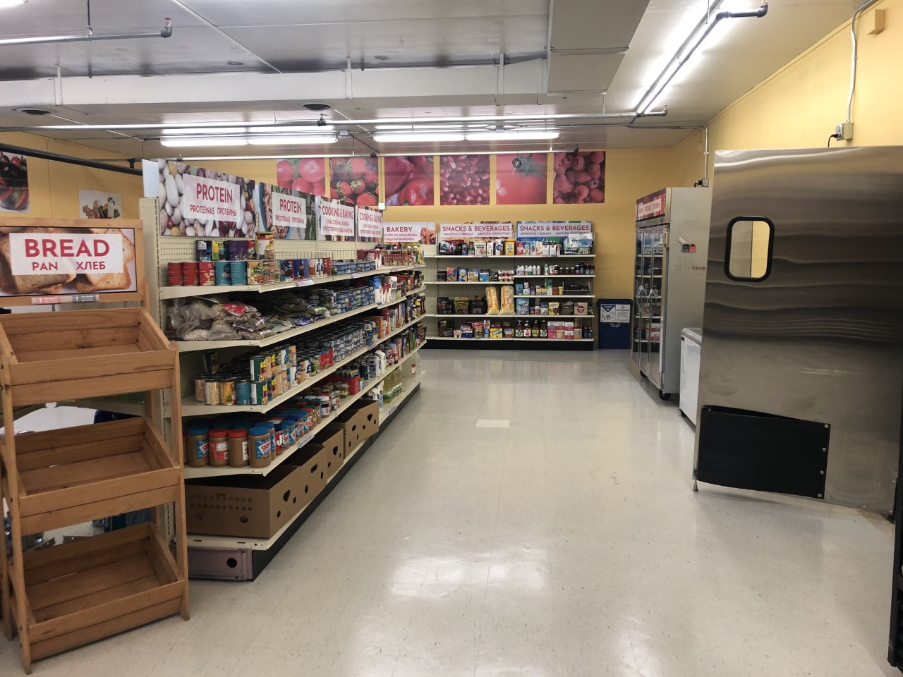 Cross food shelf