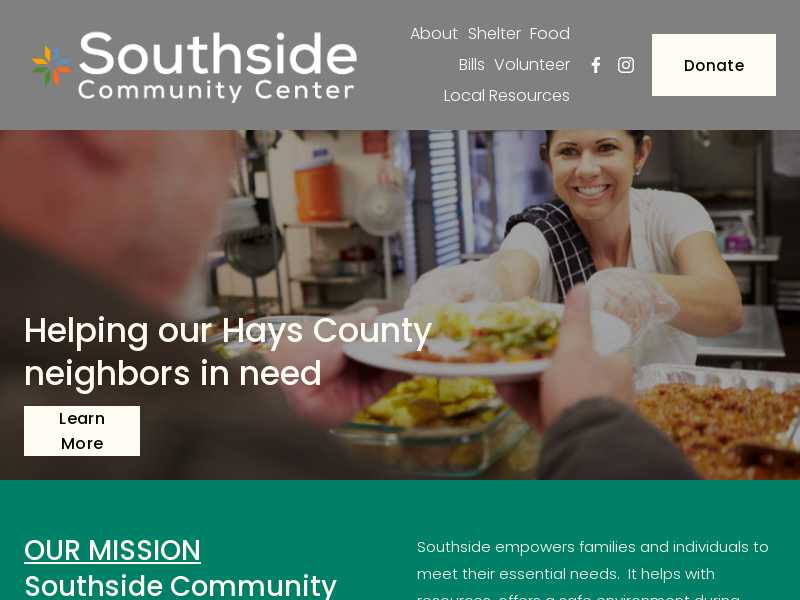 Southside Community Center Homeless Shelter 518 S. Guadalupe St, San