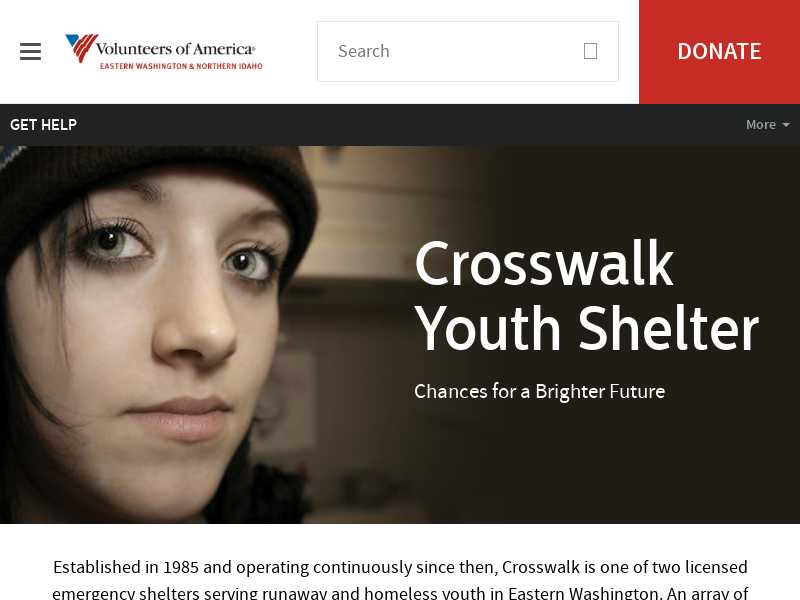 Volunteers of America Spokane - Crosswalk Youth Shelter